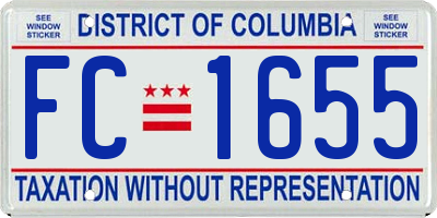 DC license plate FC1655