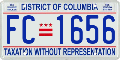 DC license plate FC1656