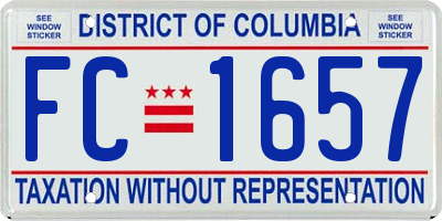 DC license plate FC1657