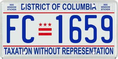 DC license plate FC1659