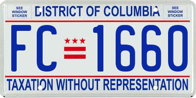 DC license plate FC1660