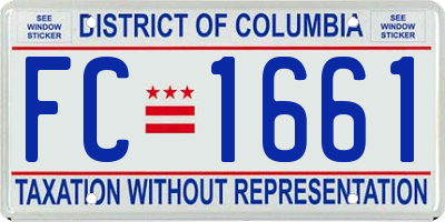 DC license plate FC1661