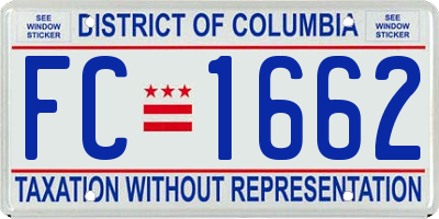 DC license plate FC1662