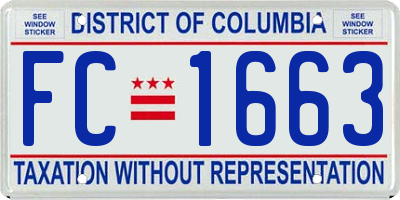 DC license plate FC1663