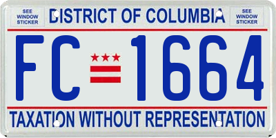 DC license plate FC1664