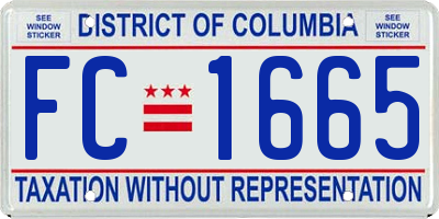 DC license plate FC1665