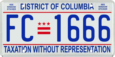 DC license plate FC1666