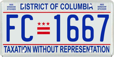 DC license plate FC1667