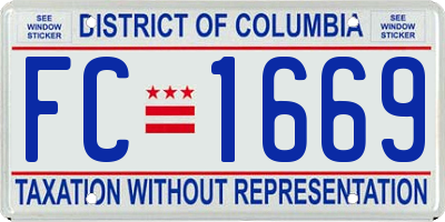 DC license plate FC1669