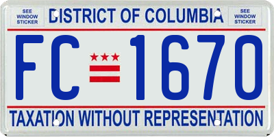 DC license plate FC1670