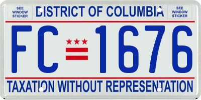 DC license plate FC1676