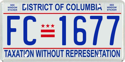 DC license plate FC1677