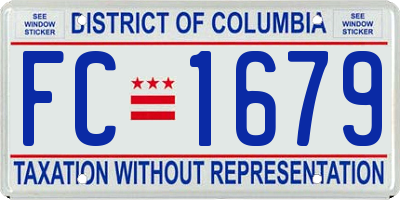 DC license plate FC1679