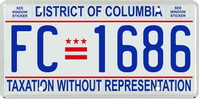 DC license plate FC1686