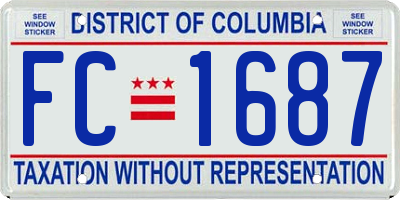 DC license plate FC1687