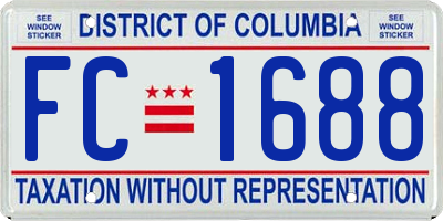 DC license plate FC1688