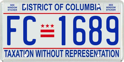 DC license plate FC1689