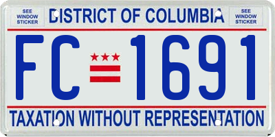 DC license plate FC1691