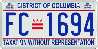 DC license plate FC1694