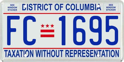 DC license plate FC1695