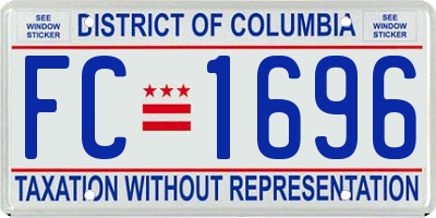 DC license plate FC1696