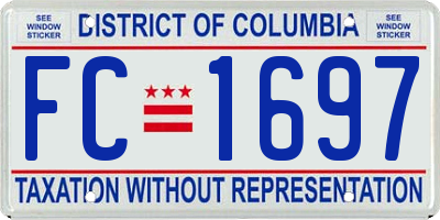 DC license plate FC1697