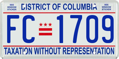 DC license plate FC1709