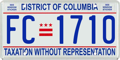 DC license plate FC1710