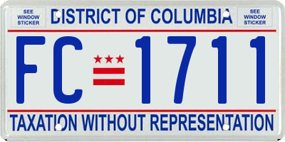 DC license plate FC1711