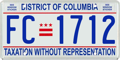 DC license plate FC1712