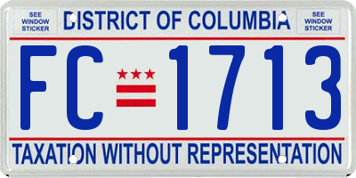 DC license plate FC1713