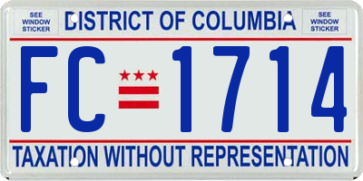 DC license plate FC1714