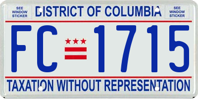 DC license plate FC1715