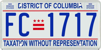 DC license plate FC1717