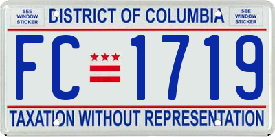 DC license plate FC1719