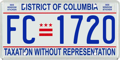 DC license plate FC1720