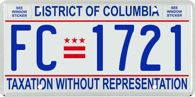 DC license plate FC1721