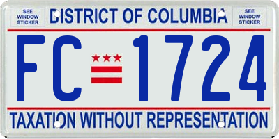 DC license plate FC1724