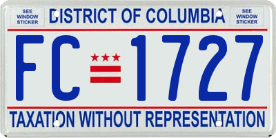 DC license plate FC1727