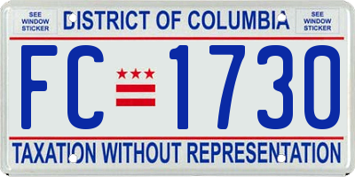 DC license plate FC1730