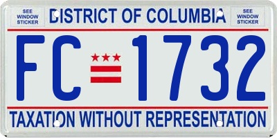 DC license plate FC1732