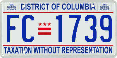 DC license plate FC1739