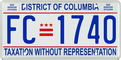 DC license plate FC1740