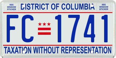 DC license plate FC1741