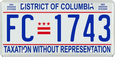 DC license plate FC1743