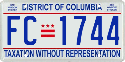 DC license plate FC1744