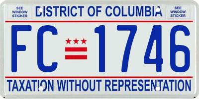 DC license plate FC1746