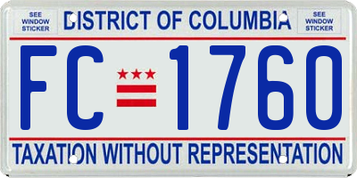 DC license plate FC1760