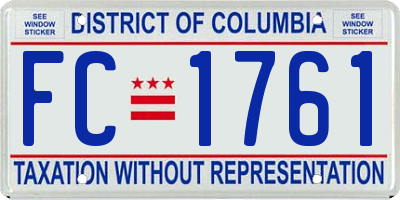 DC license plate FC1761