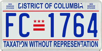 DC license plate FC1764